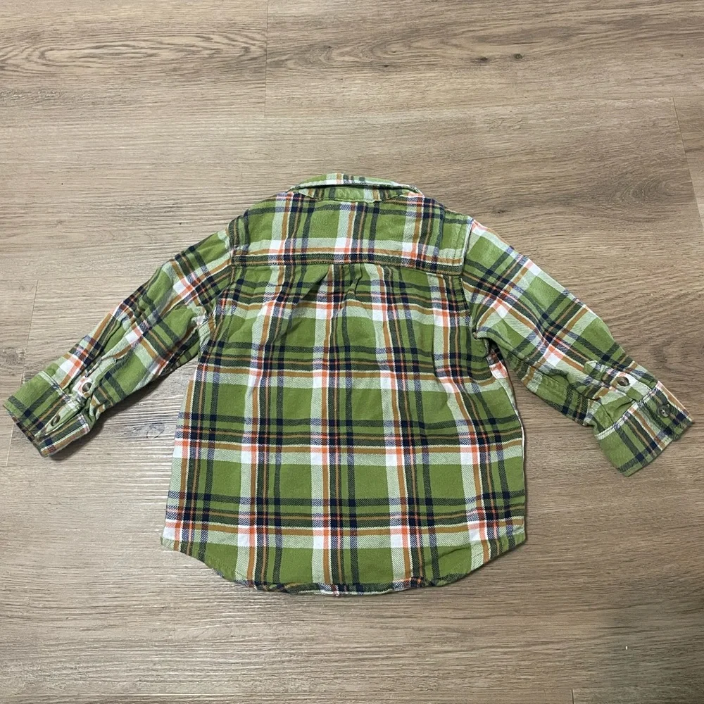 Toddler‎ boys olive green Gymboree flannel size 18-24 months